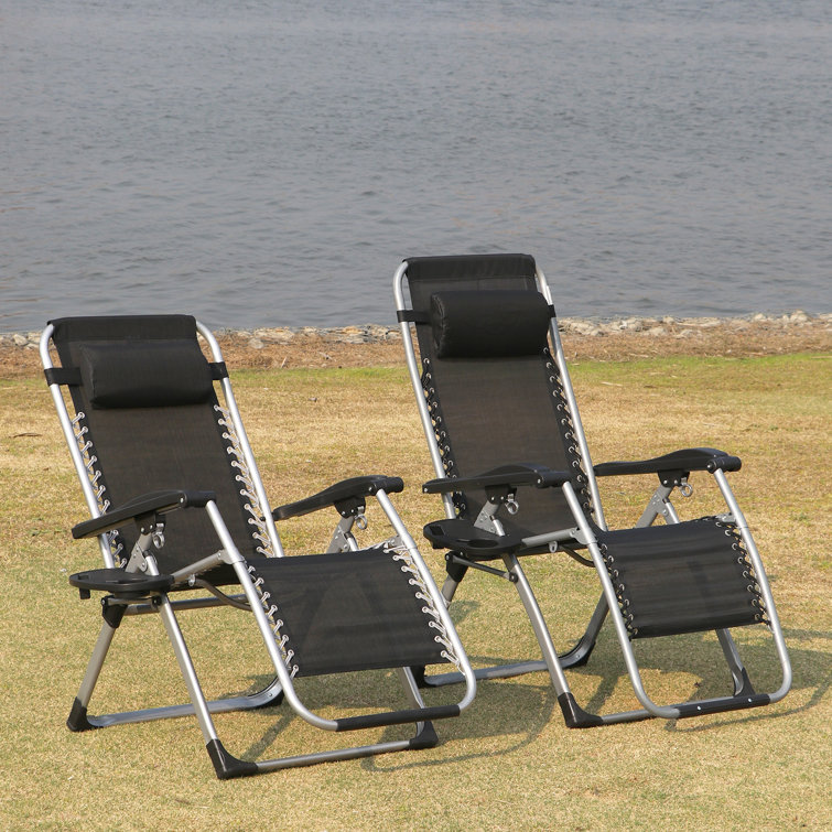 Hokku Designs Lamantia Folding Zero Gravity Chair with Cushions